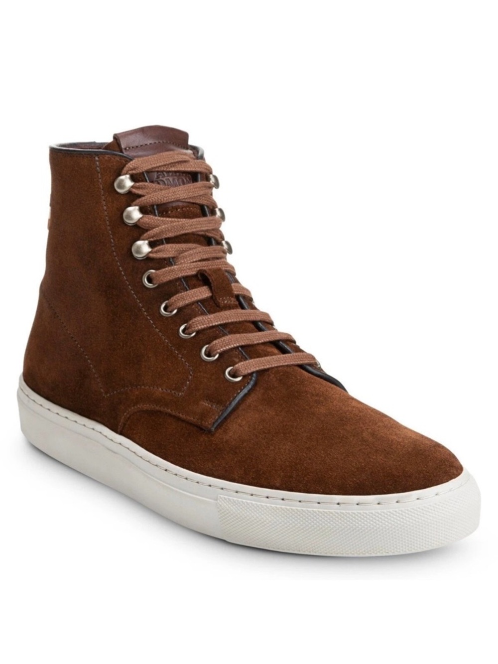 Allen Edmonds Higgins Mill Snuff Suede Brown High Top Sneakers